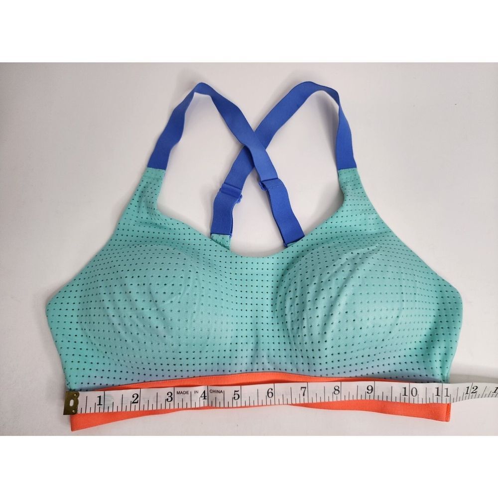 Victoria's‎ Secret Sports Bra Size 32C VS Blue Orange Padded Workout - Lot of 2 - Picture 8 of 9